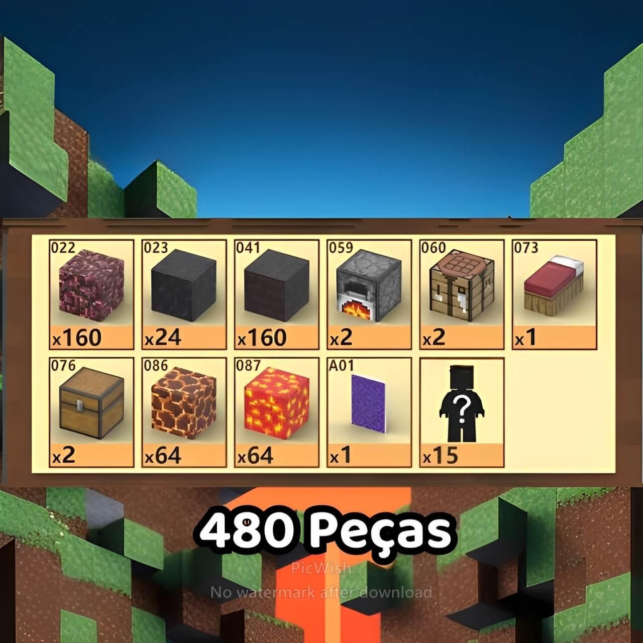 Blocos Magnéticos Minecraft - Refúgio Lava - Buumbaa