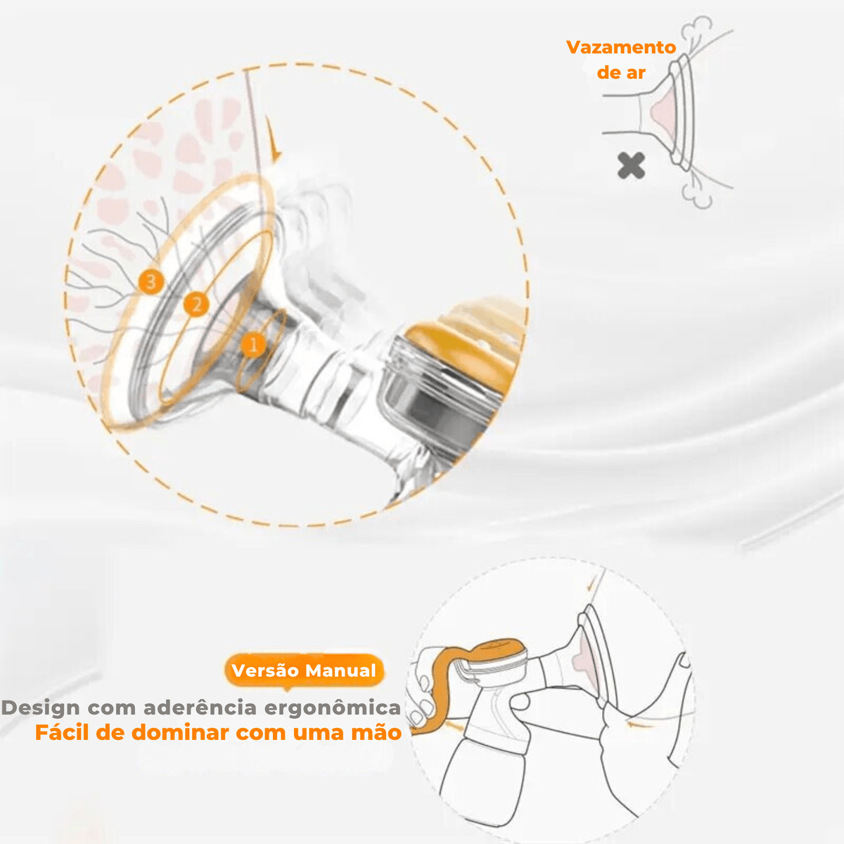 Bomba de Extrair Leite Manual para Amamentação-BuumBaa