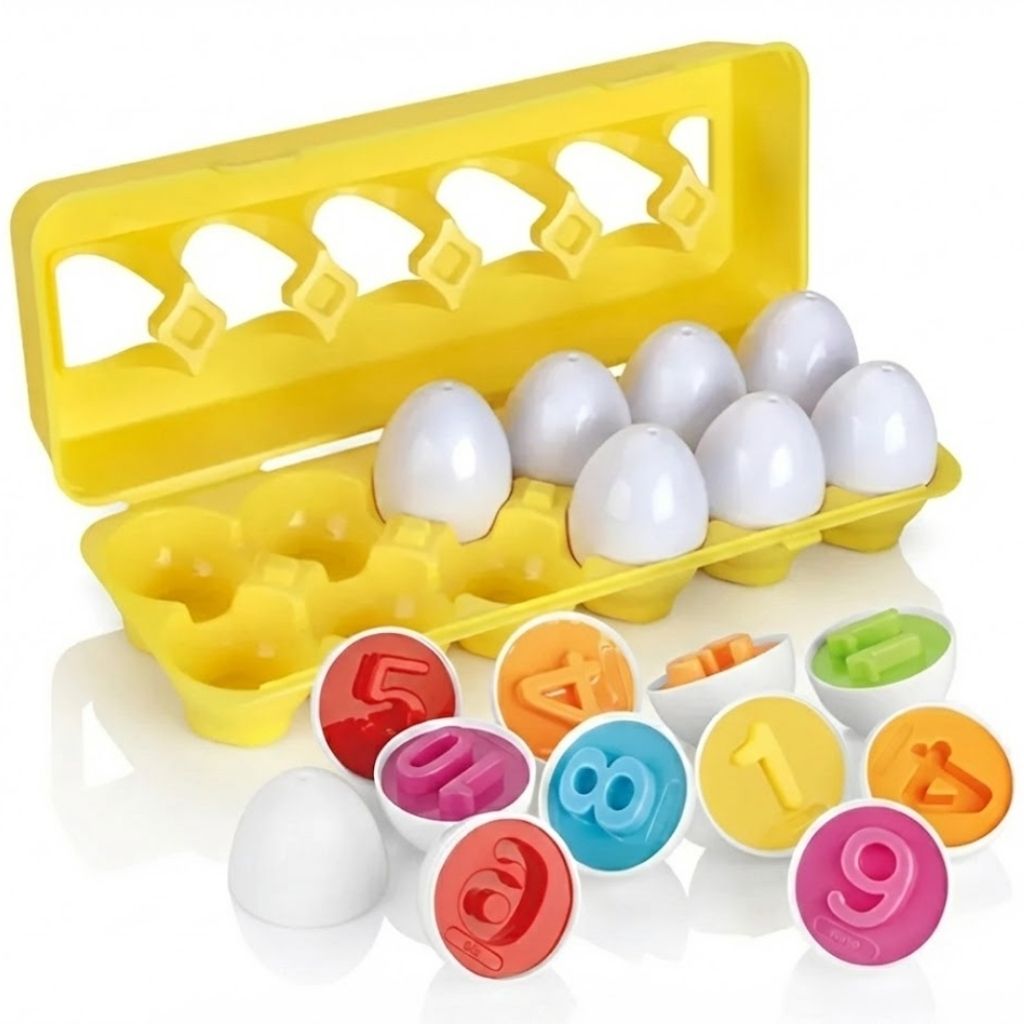 Brinquedo Educativo Ovos de Encaixar Números - Montessori Brinquedos