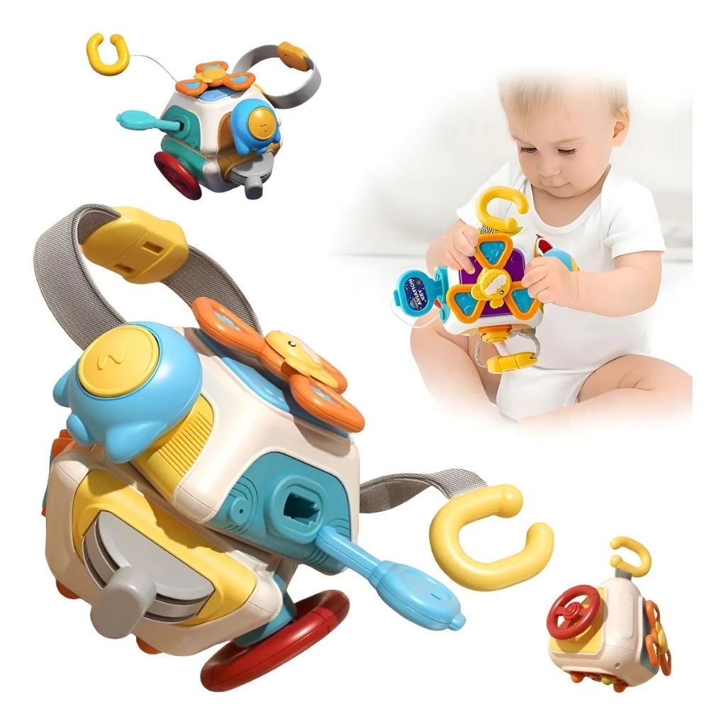 Brinquedo Montessori Cubo Sensorial para Aprendizagem BuumBaa