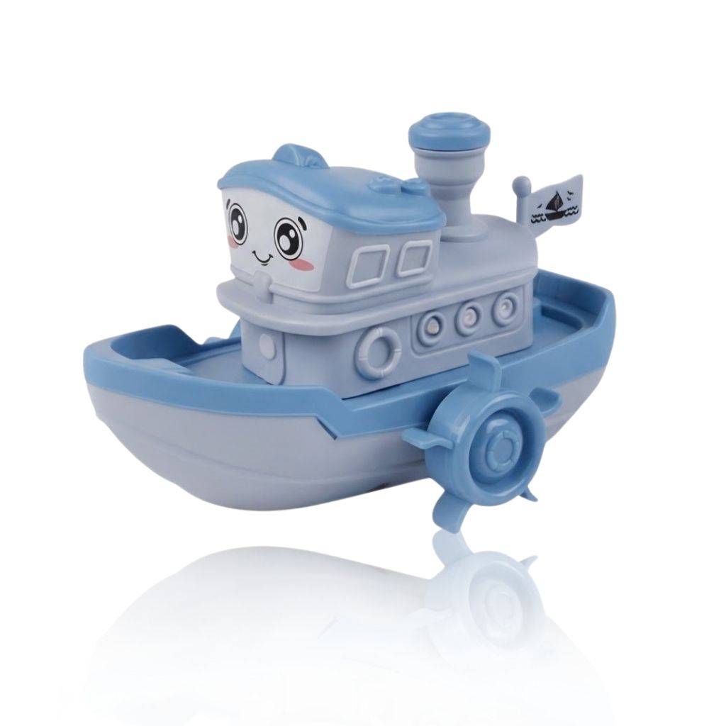 Brinquedo Para Banho Barcos Divertidos Azul