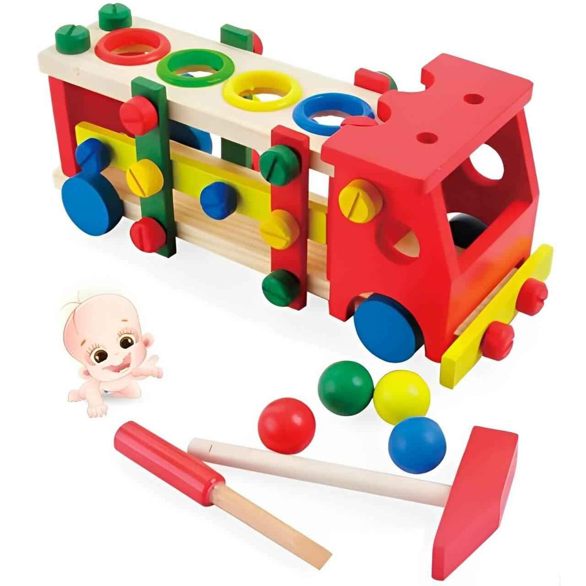 Caminhão da Alegria Madeira desmontável-BuumBaa