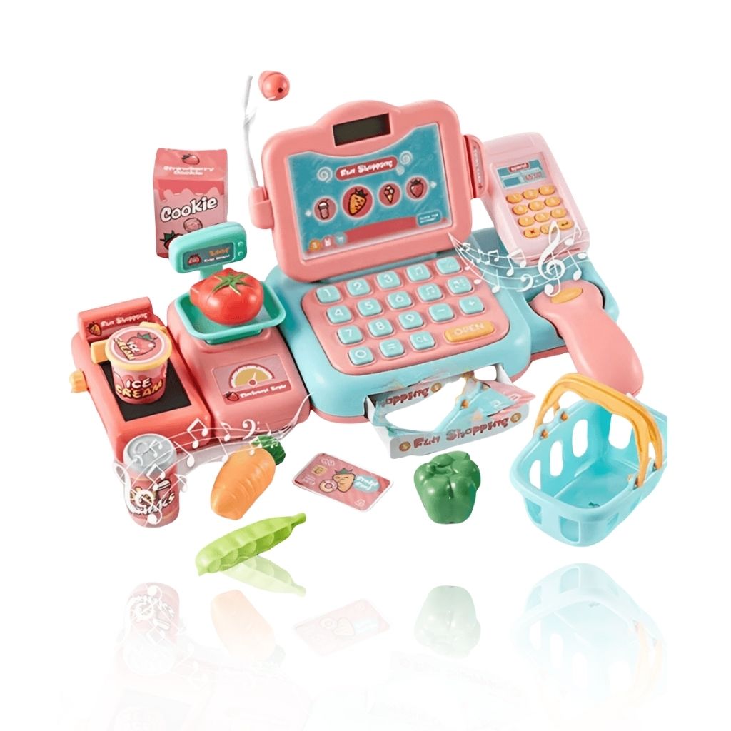 Caixa Registradora Infantil MiniMarket BuumBaa Rosa