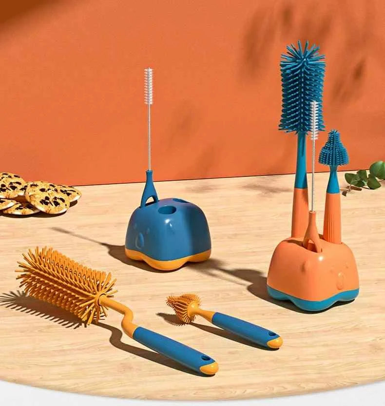 Kit Escova Limpadora De Mamadeira e Canudos | 4 Peças