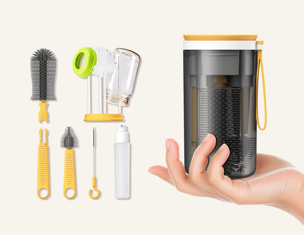 Kit Portátil de higienização para mamadeiras | 10 Peças