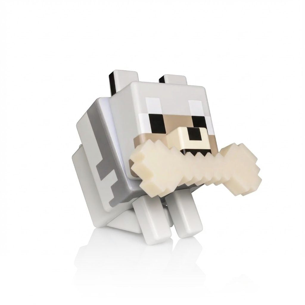 Luminaria Minecraft Lobo - BuumBaa