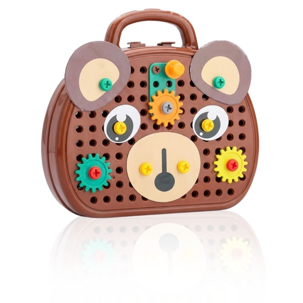 Maleta de Ferramentas Infantil Montessori Marrom