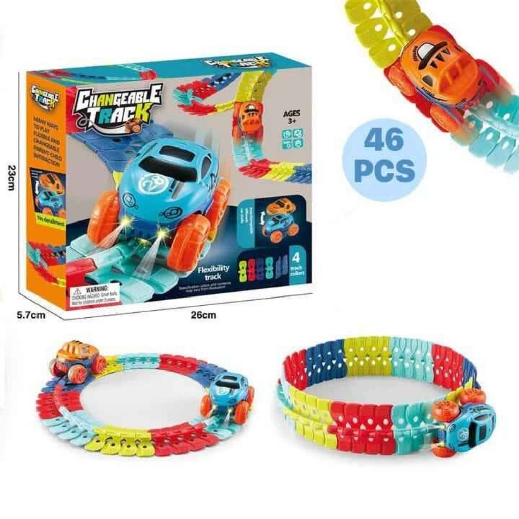 Pista de Carrinhos Infantil Antigravidade 46 Peças