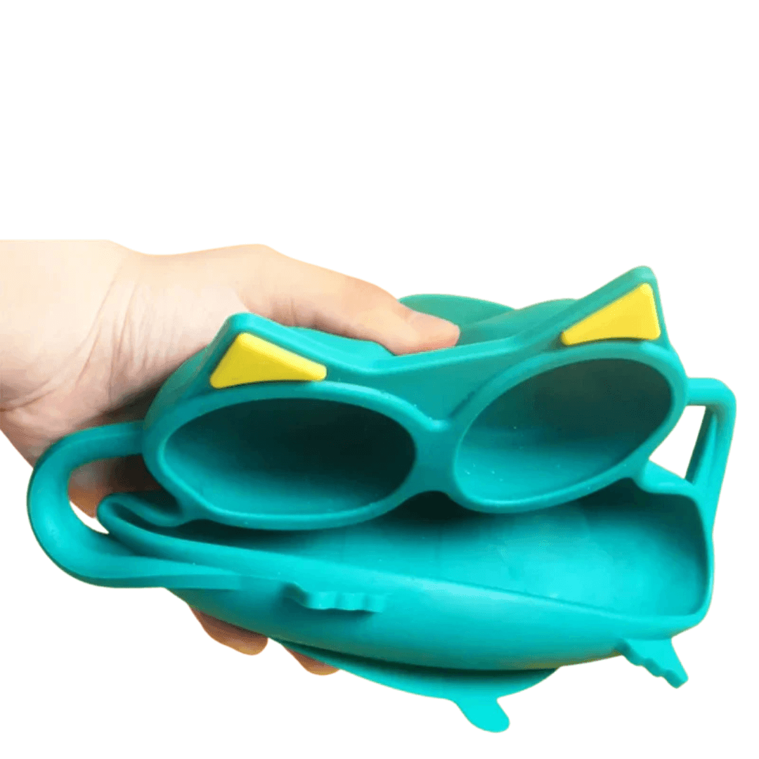 Pratinho de Silicone Infantil Coruja | 3 Divisória