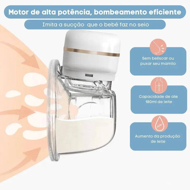 Bombinha tira Leite Elétrica Portátil 2.0-BuumBaa