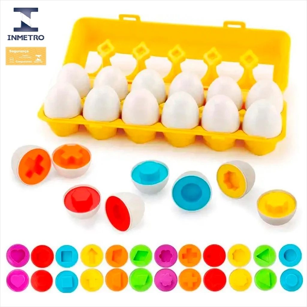 Brinquedo Educativo Ovos de Encaixar - Montessori Brinquedos