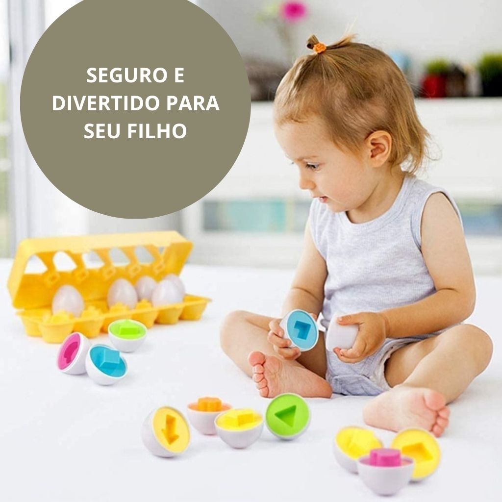 Brinquedo Educativo Ovos de Encaixar
