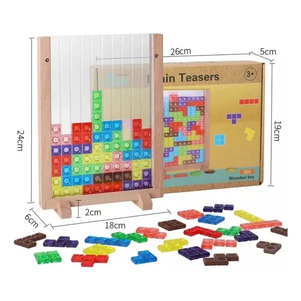 Tamanho do Brinquedo Educativo de Encaixe e Montagem Criativa BuumBaa