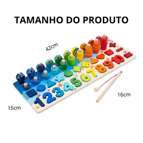 Tamanho do produto Brinquedo Montessori Quebra-Cabeça de Madeira - Educa Wood