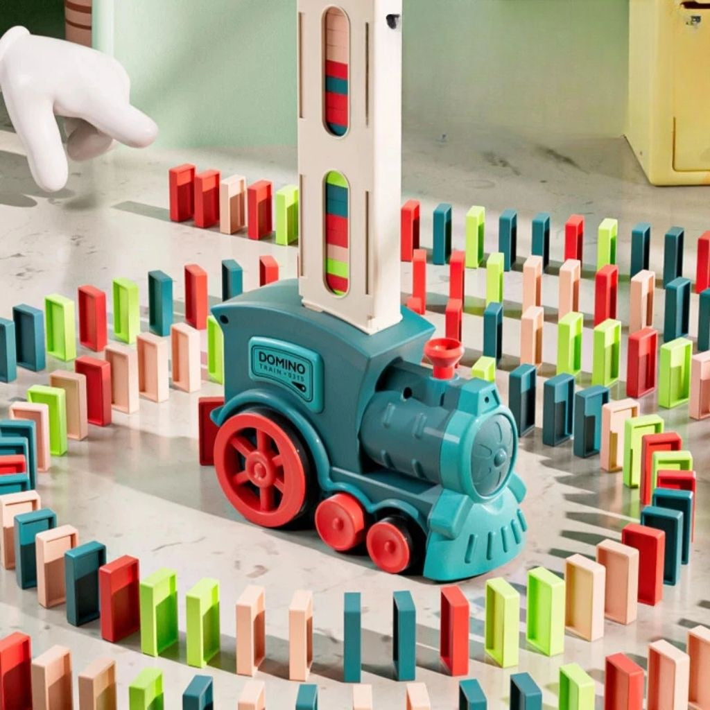 Brinquedo Montessori Trem Dominó 