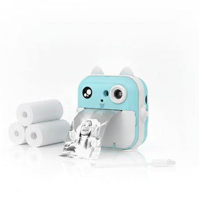 Câmera Infantil que Imprime Azul 1080P HD - BuumBaa