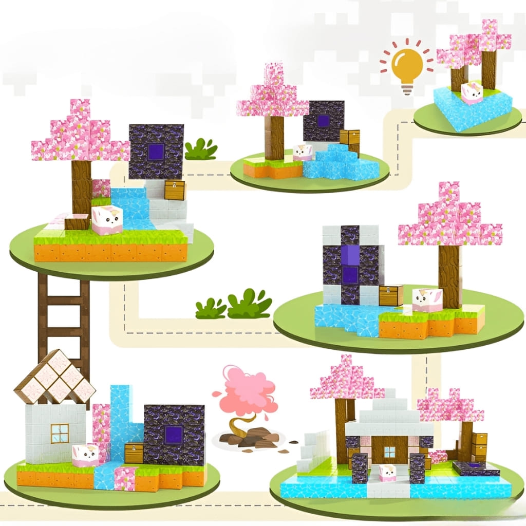 Blocos Magnéticos do Minecraft Cerejeira BuumBaa