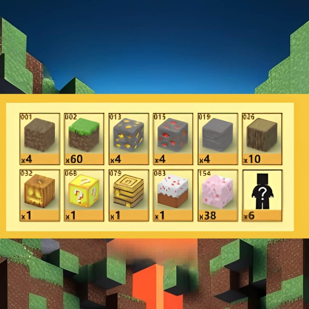 Peças dos Blocos Magnéticos Minecraft Cerejeira