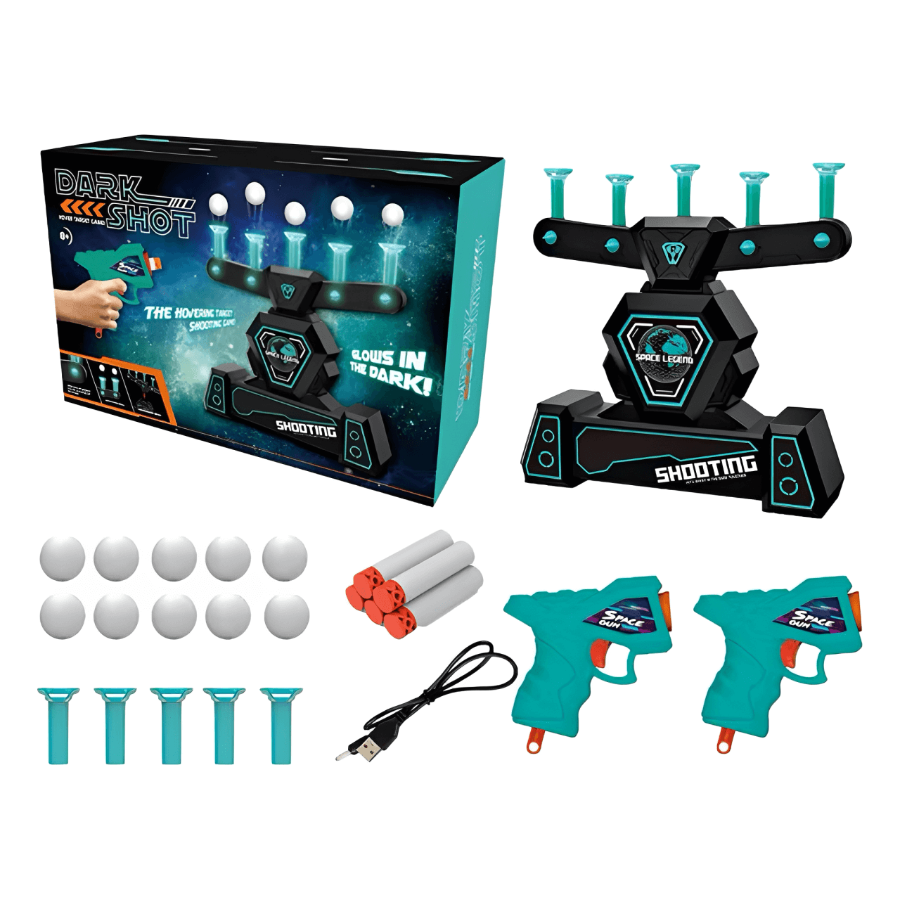NightStrike BuumBaa® – Tiro ao Alvo Flutuante Brilha no Escuro