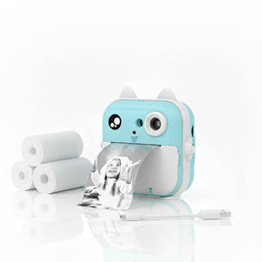 Câmera Infantil que Imprime Azul 1080P HD - BuumBaa