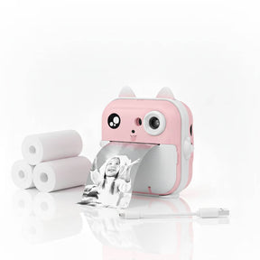 Câmera Infantil que Imprime Rosa 1080P HD - BuumBaa