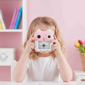 Câmera Infantil que Imprime Rosa 1080P HD - BuumBaa