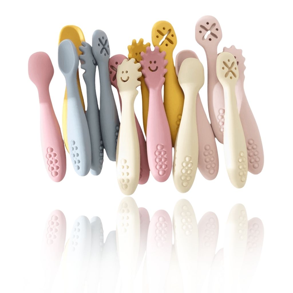 Kit 3 Colheres de Silicone Infantil - Livre de BPA