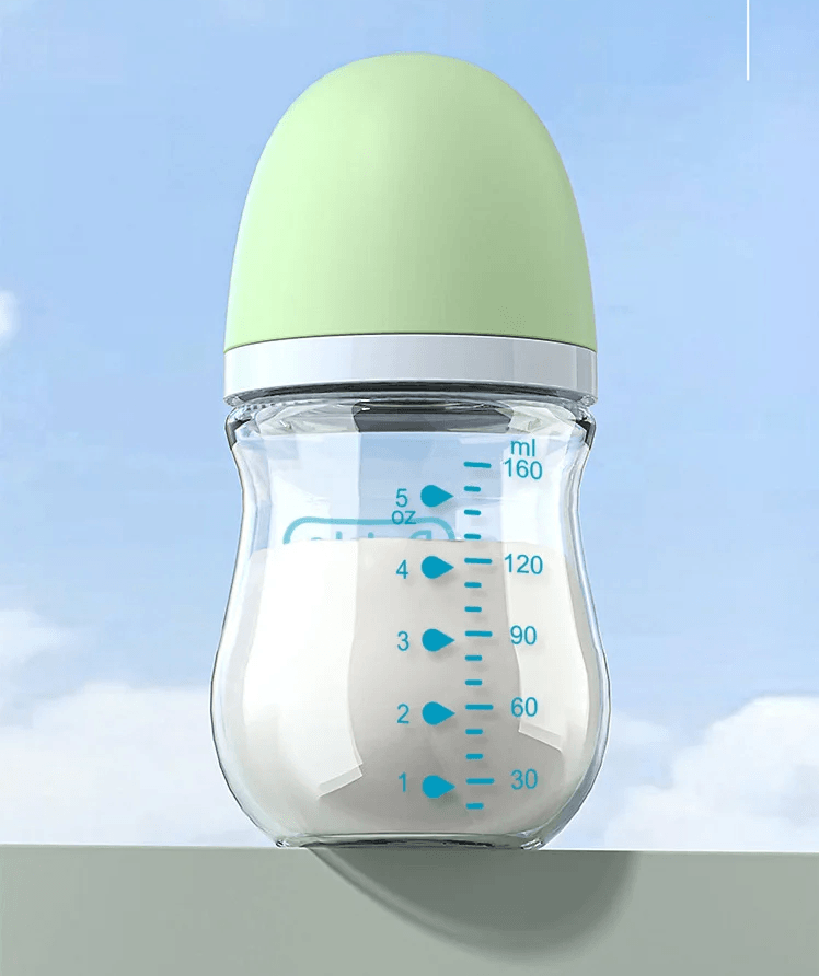 Mamadeira de Vidro Anti-flatulência para Bebê 90/160ml | Livre de BPA