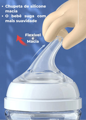 Mamadeira de Vidro Anti-flatulência para Bebê 90/160ml | Livre de BPA