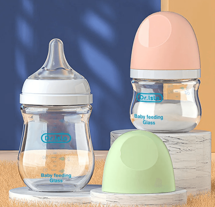 Mamadeira de Vidro Anti-flatulência para Bebê 90/160ml | Livre de BPA