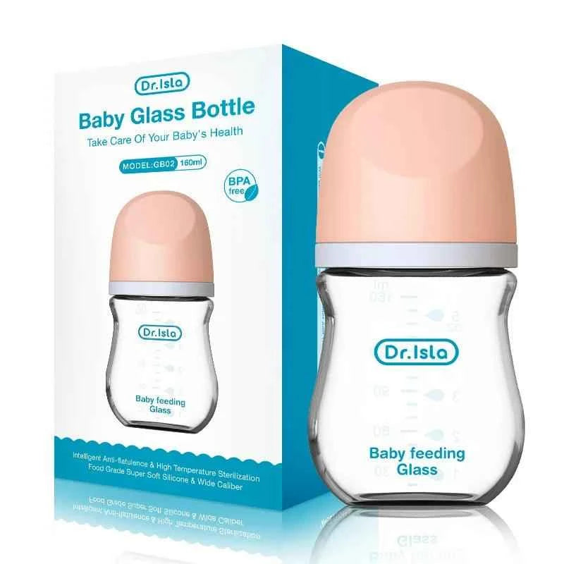Mamadeira de Vidro Anti-flatulência para Bebê 90/160ml | Livre de BPA