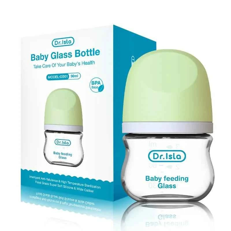 Mamadeira de Vidro Anti-flatulência para Bebê 90/160ml | Livre de BPA