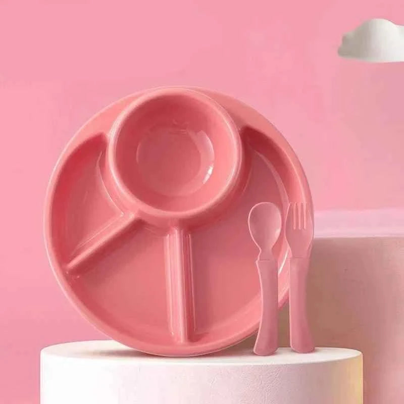 Pratinho Redondo Infantil BuumBaa – Alimentação Segura e Divertida