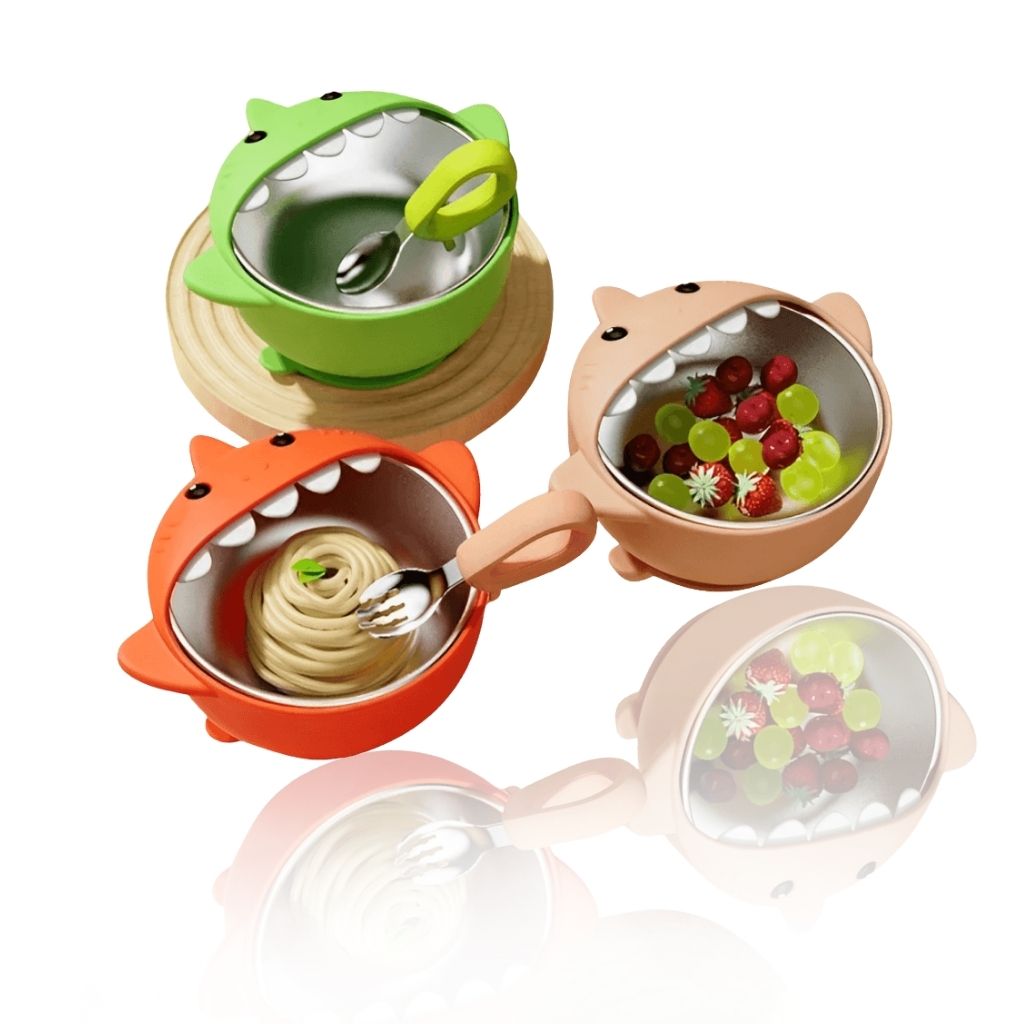 Prato Infantil de Silicone Mini Tubarão - BuumBaa