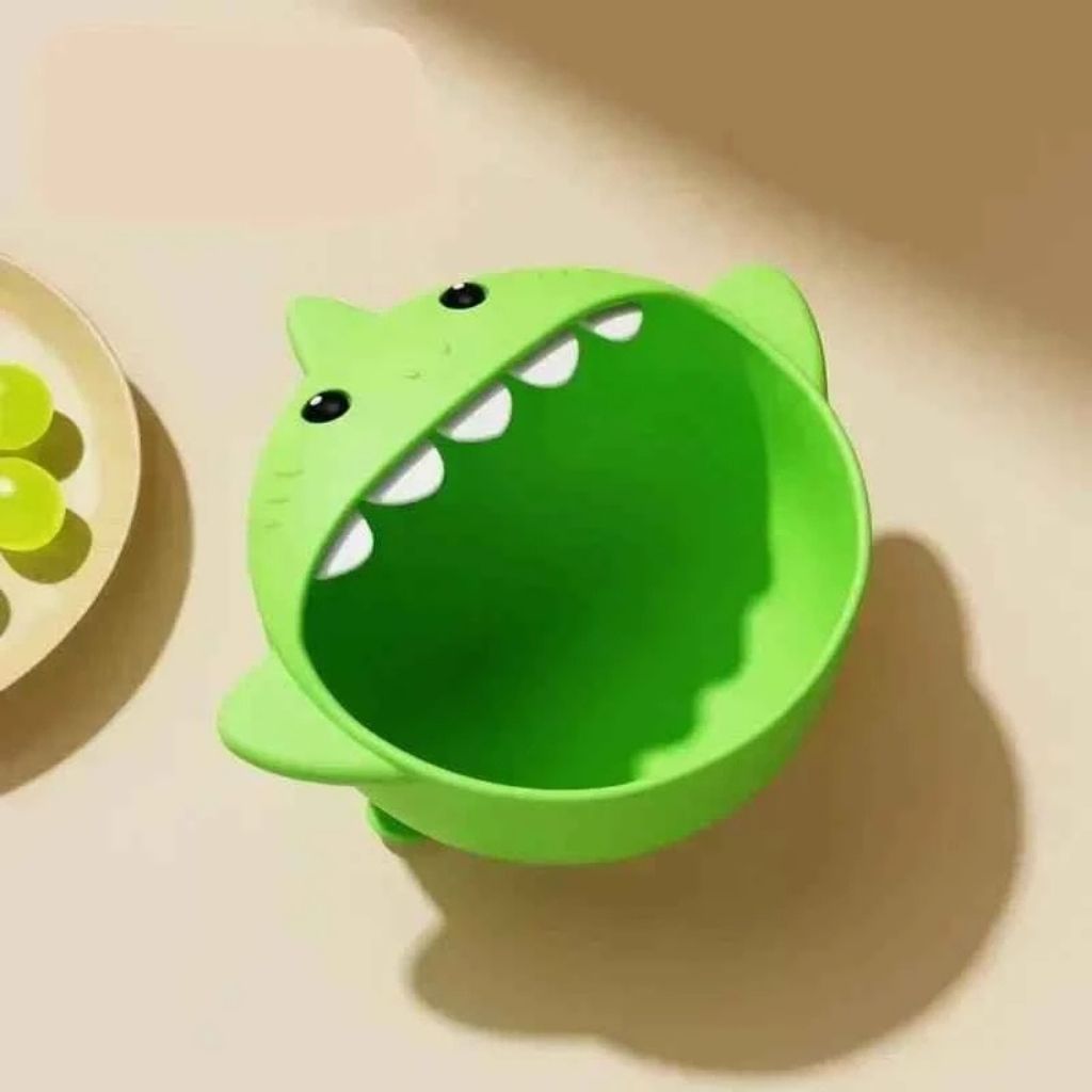 Prato Infantil Silicone Mini Tubarão