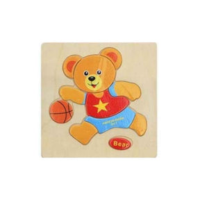 Quebra Cabeça 3D Madeira Ursinho