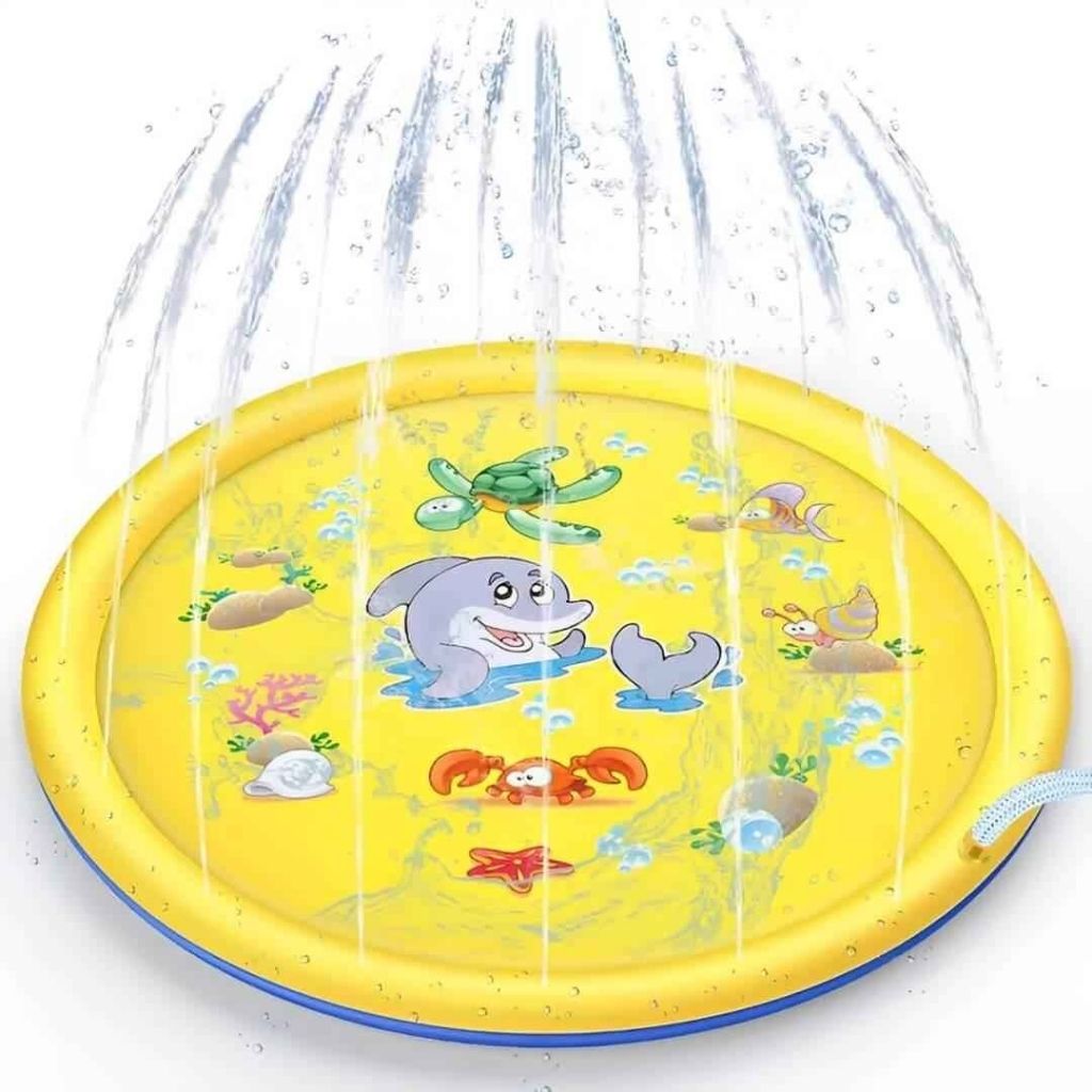 Tapete Aquático Infantil Inflável AquaJoy BuumBaa Amarelo