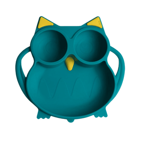 Pratinho de Silicone Infantil Coruja | 3 Divisória